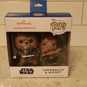 Hallmark Funko Pop Star Wars Chewbacca & Wicket Ornament
